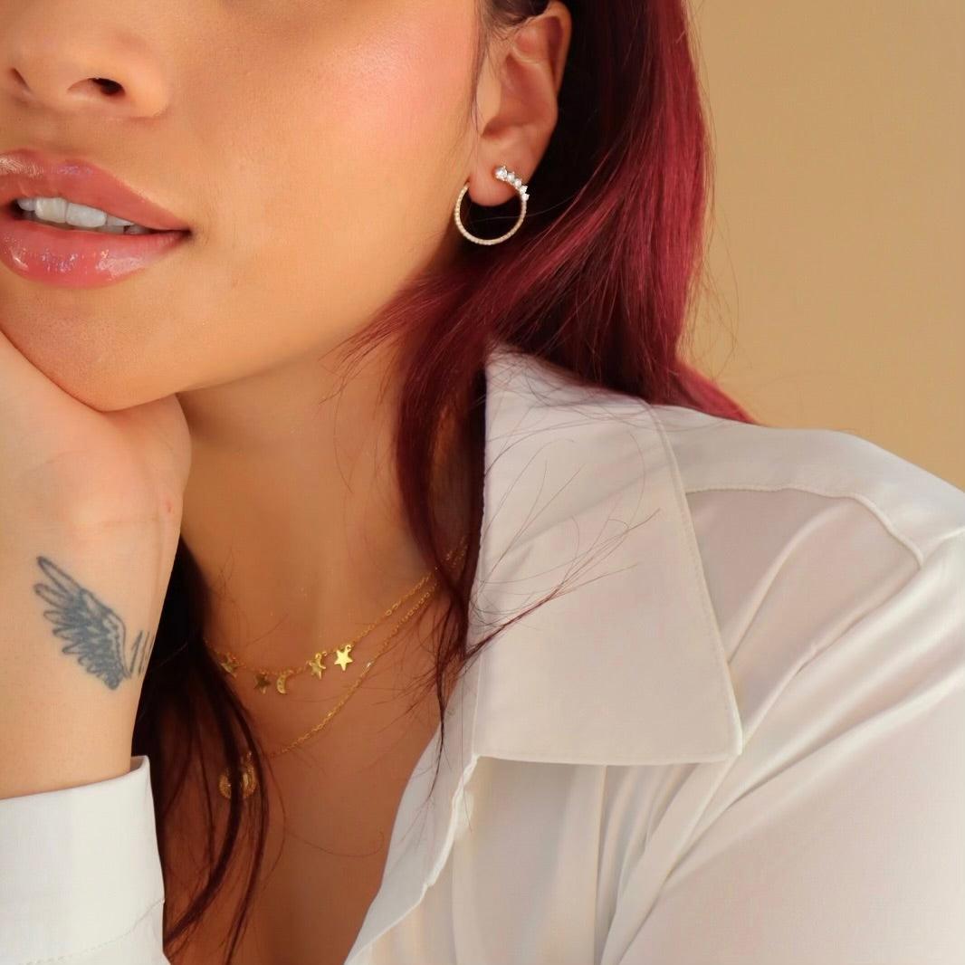 Statement Crescent Earrings - Allyzure
