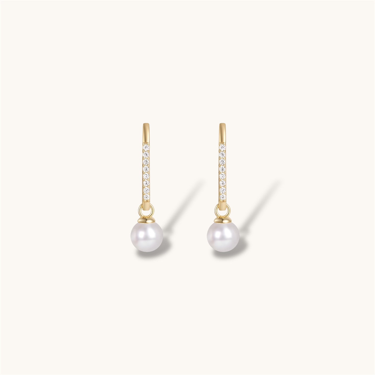 Pavé Pearl Drop Earrings