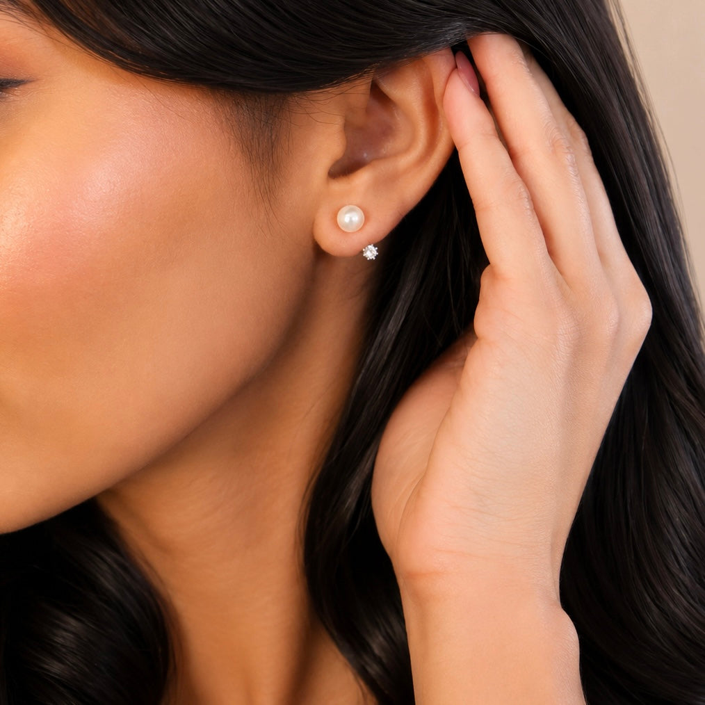 Simple Pearl Drop Earrings Allyzure