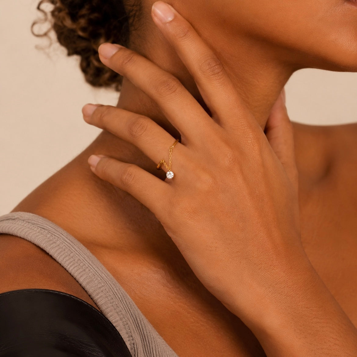 Dangle Chain Ring Allyzure