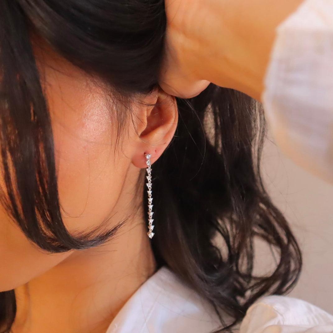 Heart Drop Earrings - Allyzure
