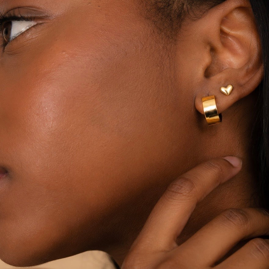 Wide Celine Huggie Hoops Allyzure