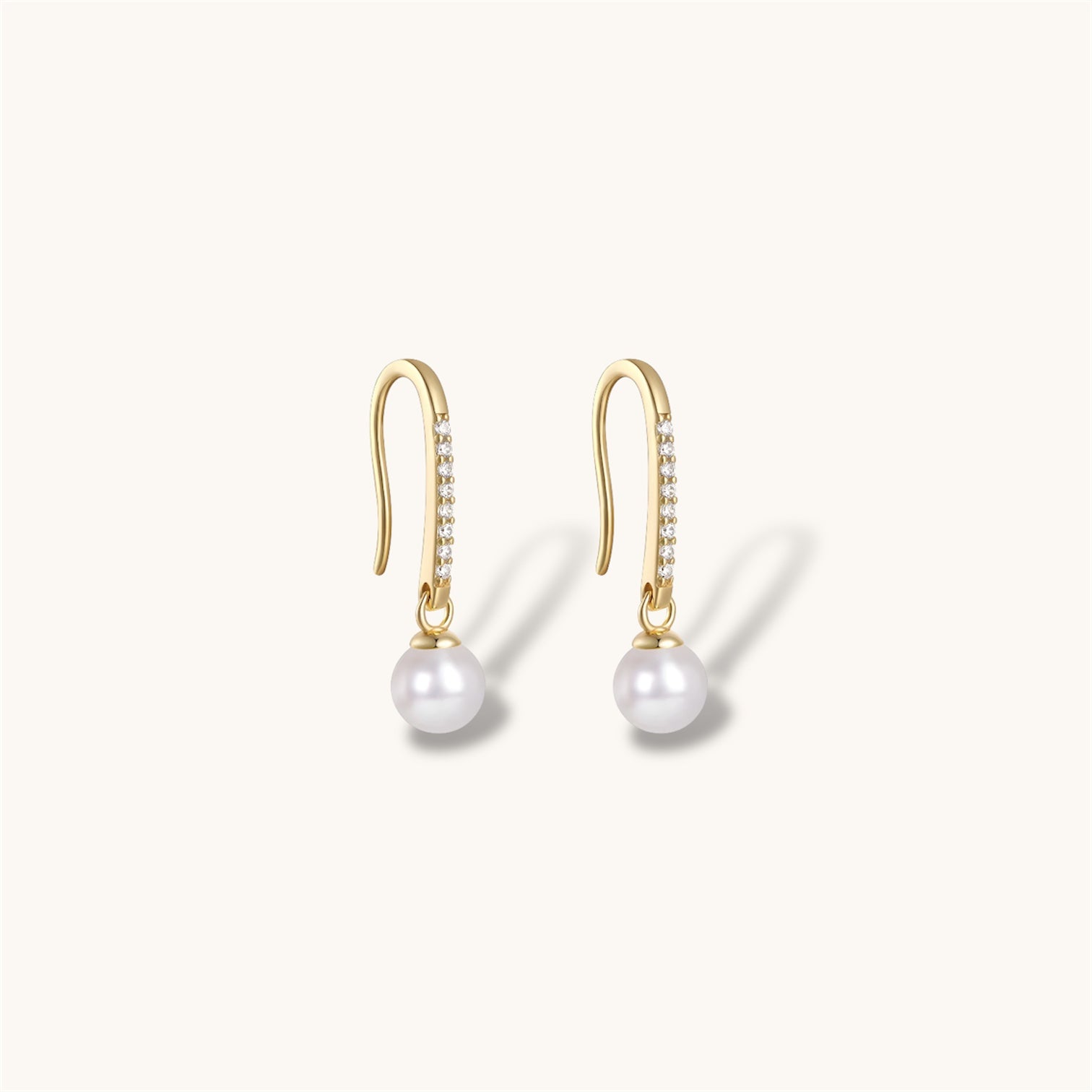 Pavé Pearl Drop Earrings