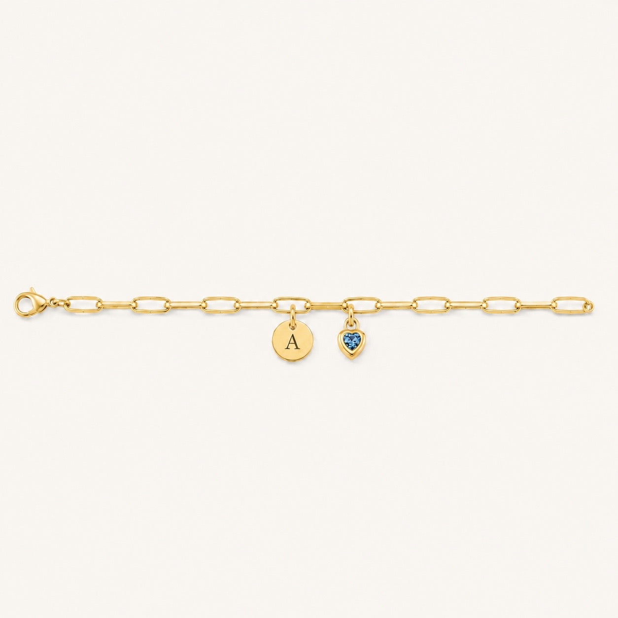 Initial Heart Stone Bracelet Allyzure