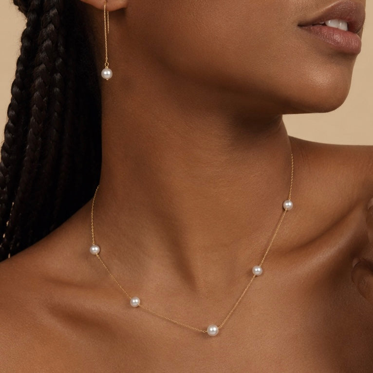 Shell Pearl Necklace Allyzure