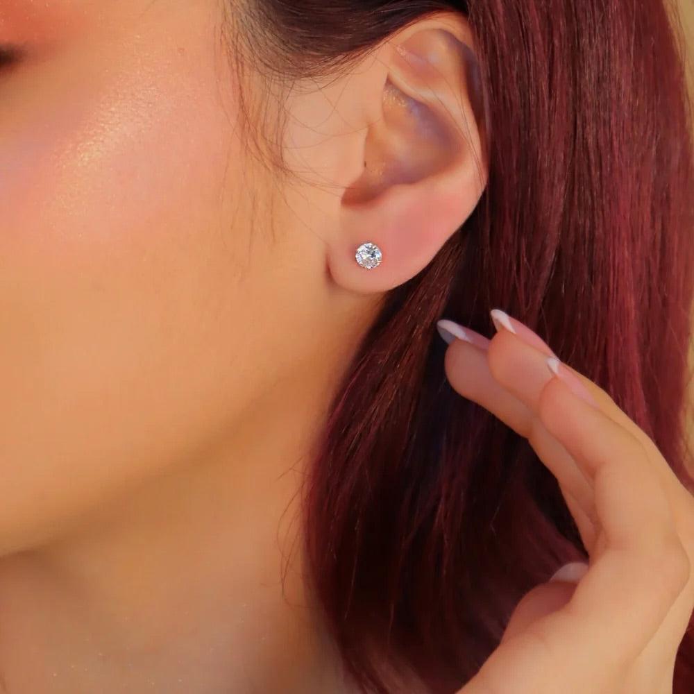 Round Stud Earrings