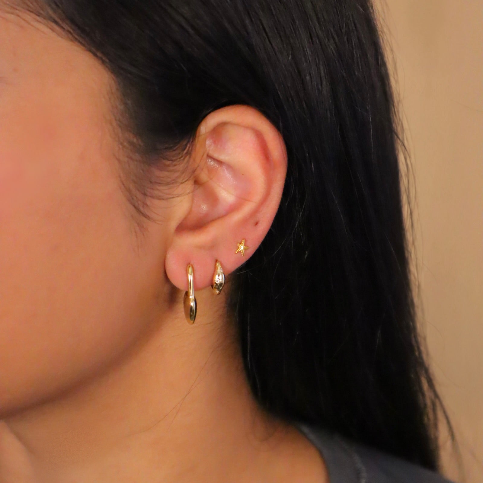 Puffy Heart Lock Earrings