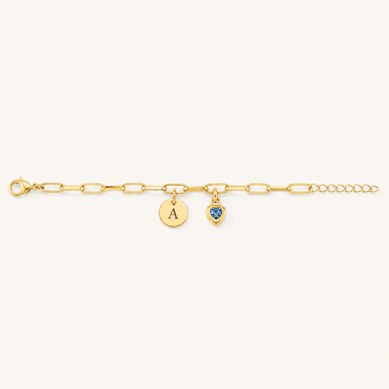 Initial Heart Stone Bracelet Allyzure