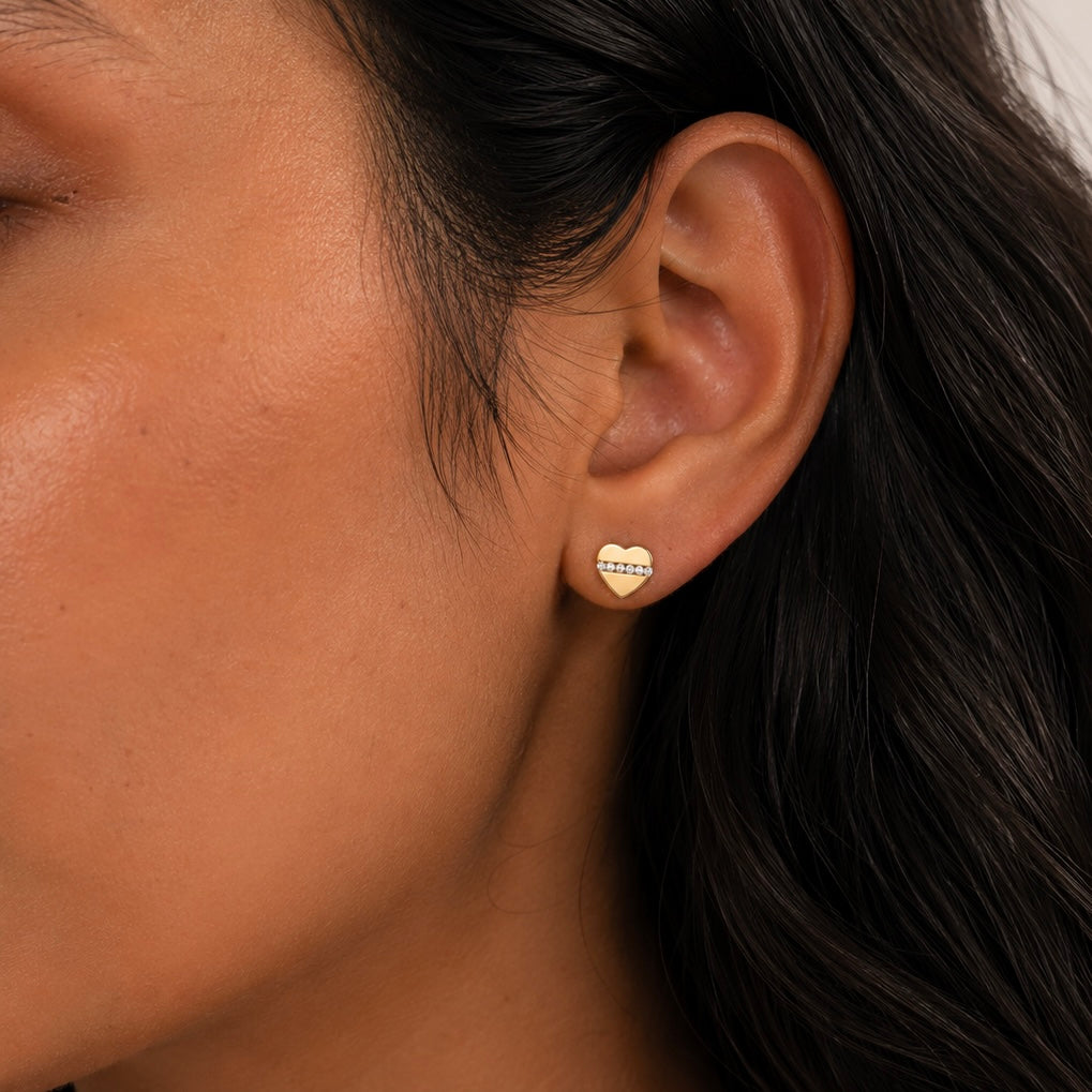 Heart Stud Earrings