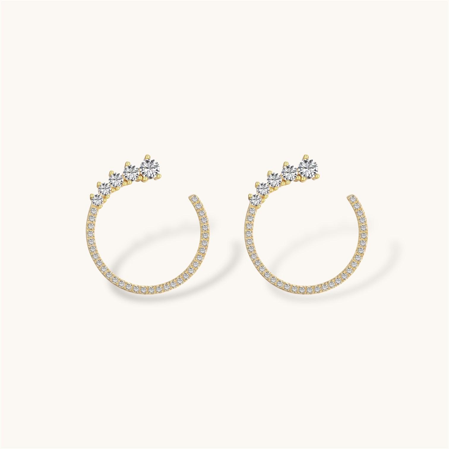 Statement Crescent Earrings - Allyzure