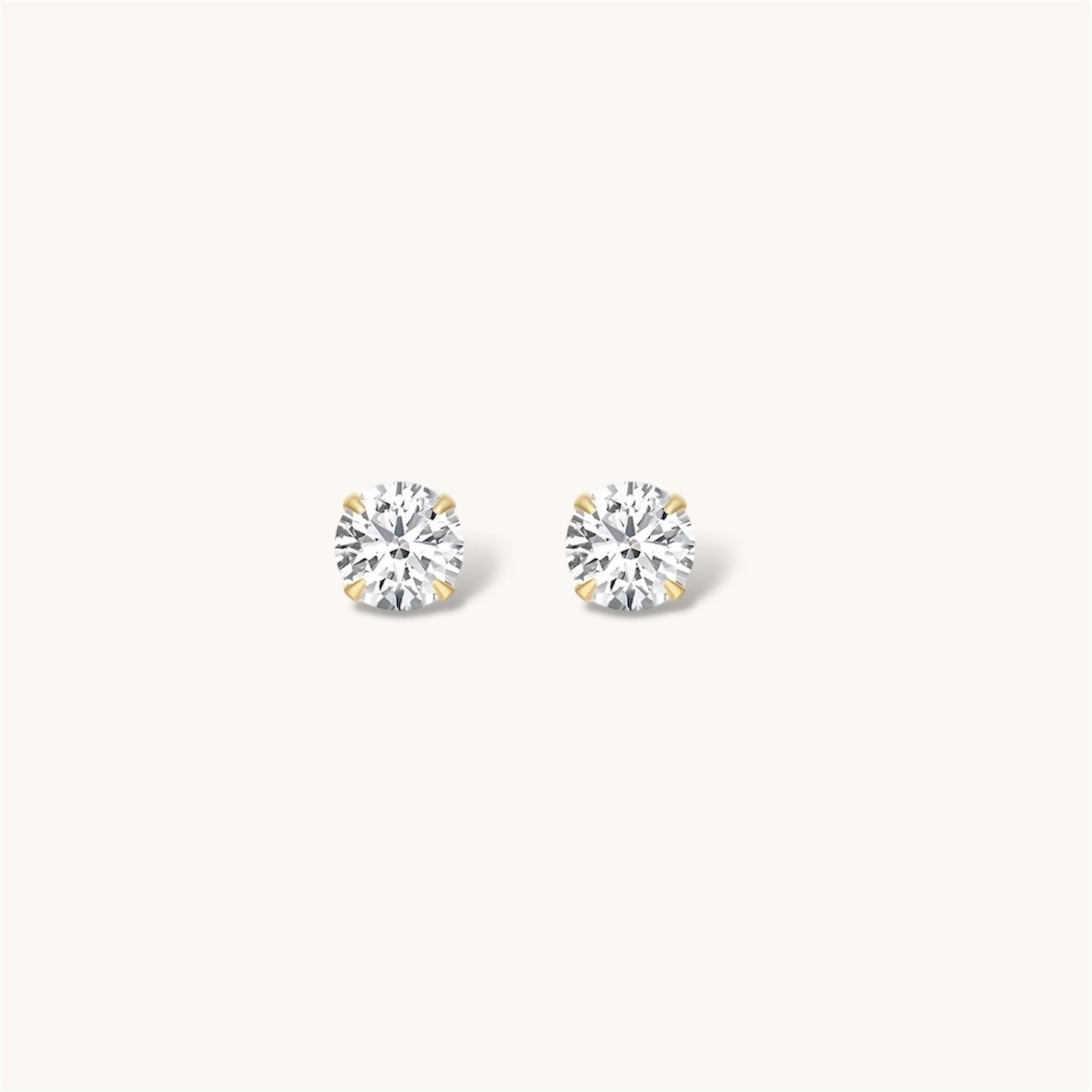 Round Stud Earrings - Allyzure