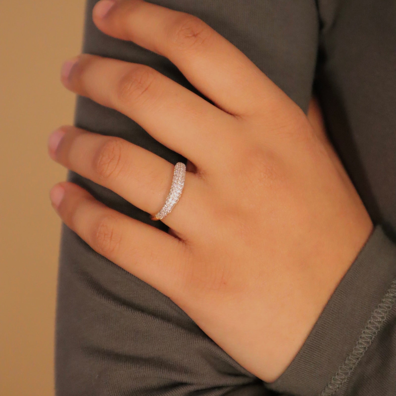 Pavé Sculpted Dome Ring