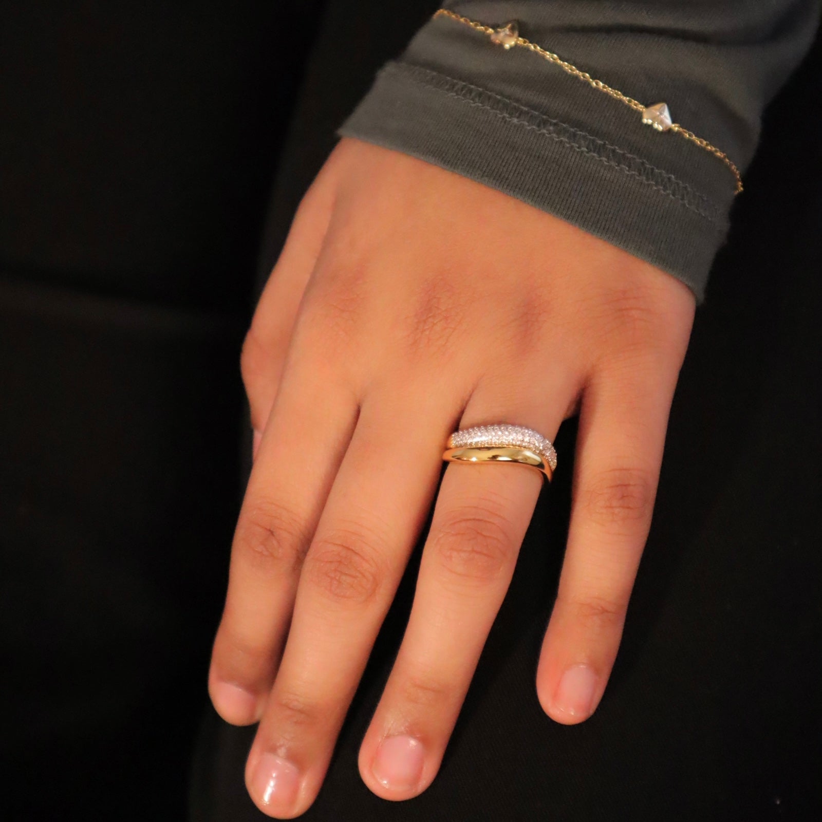 Pavé Sculpted Dome Ring