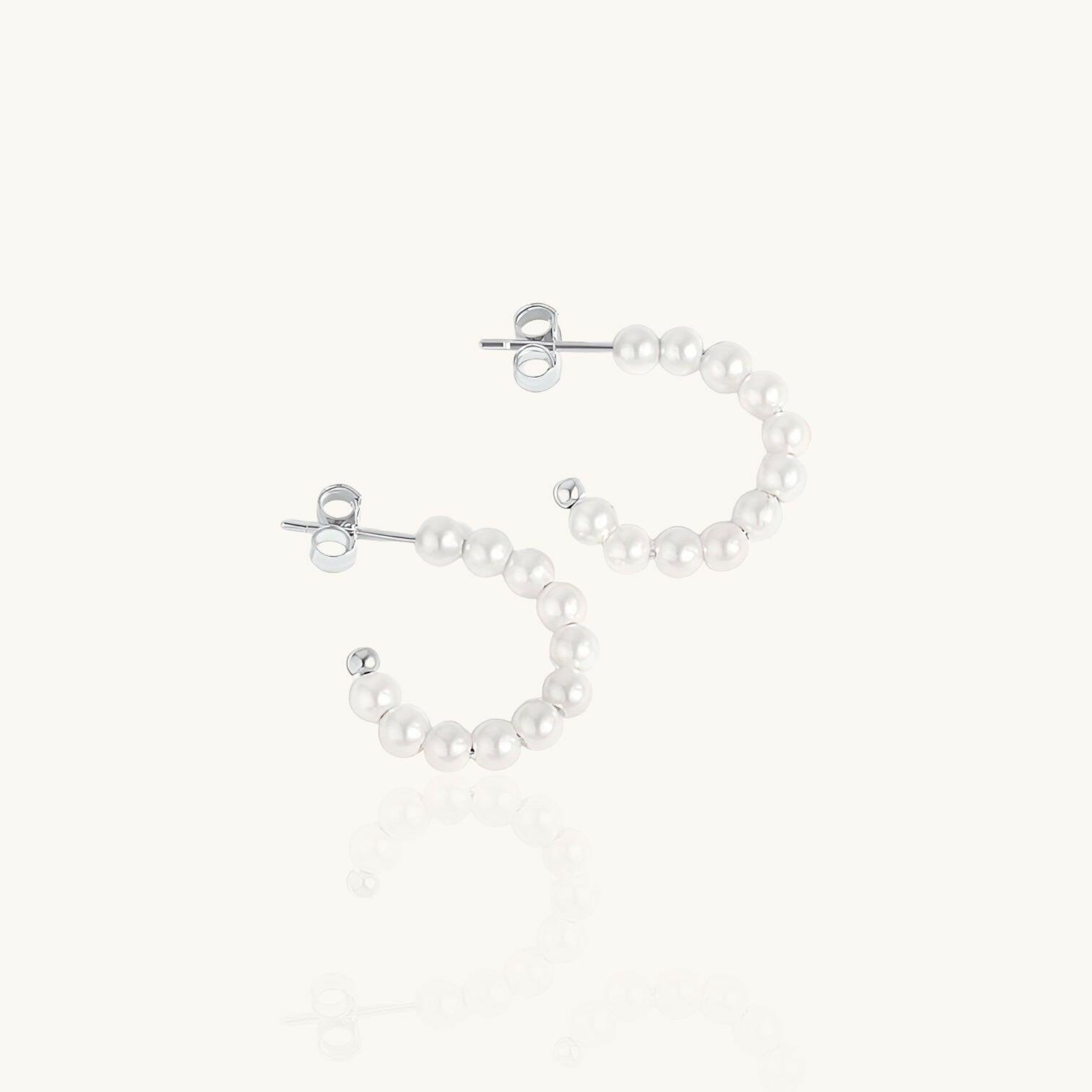 Crescent Pearl Earrings - Allyzure