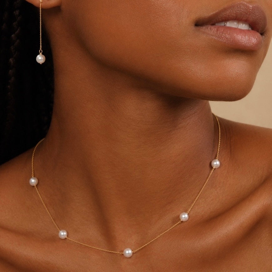 Shell Pearl Necklace Allyzure