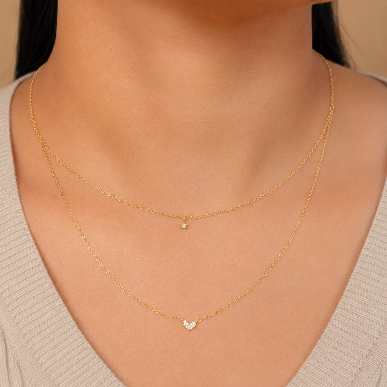 Faye Layered Necklace Allyzure
