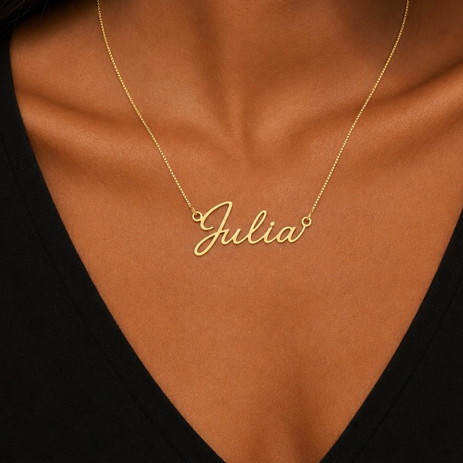 Fine Script Name Necklace Allyzure
