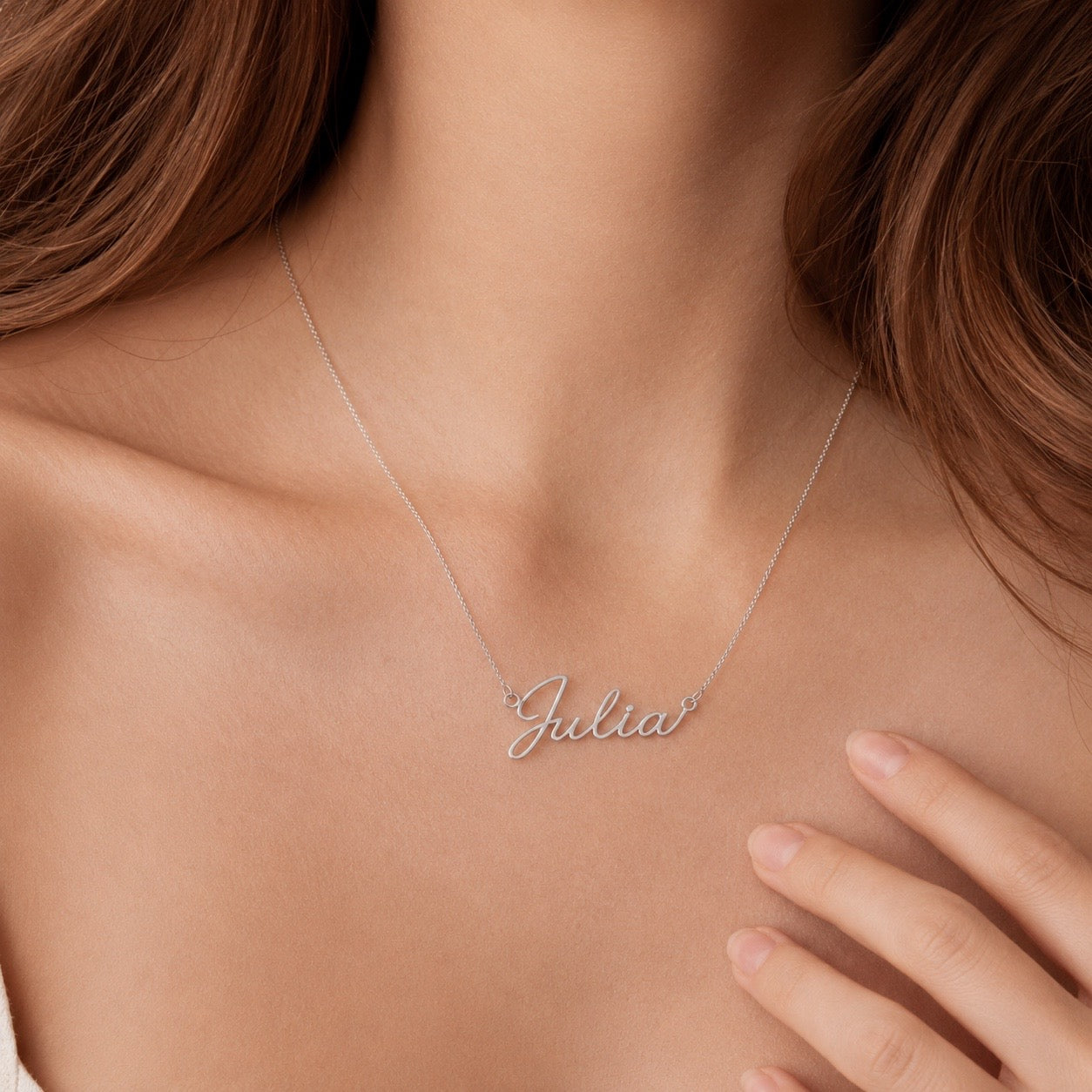 Fine Script Name Necklace Allyzure