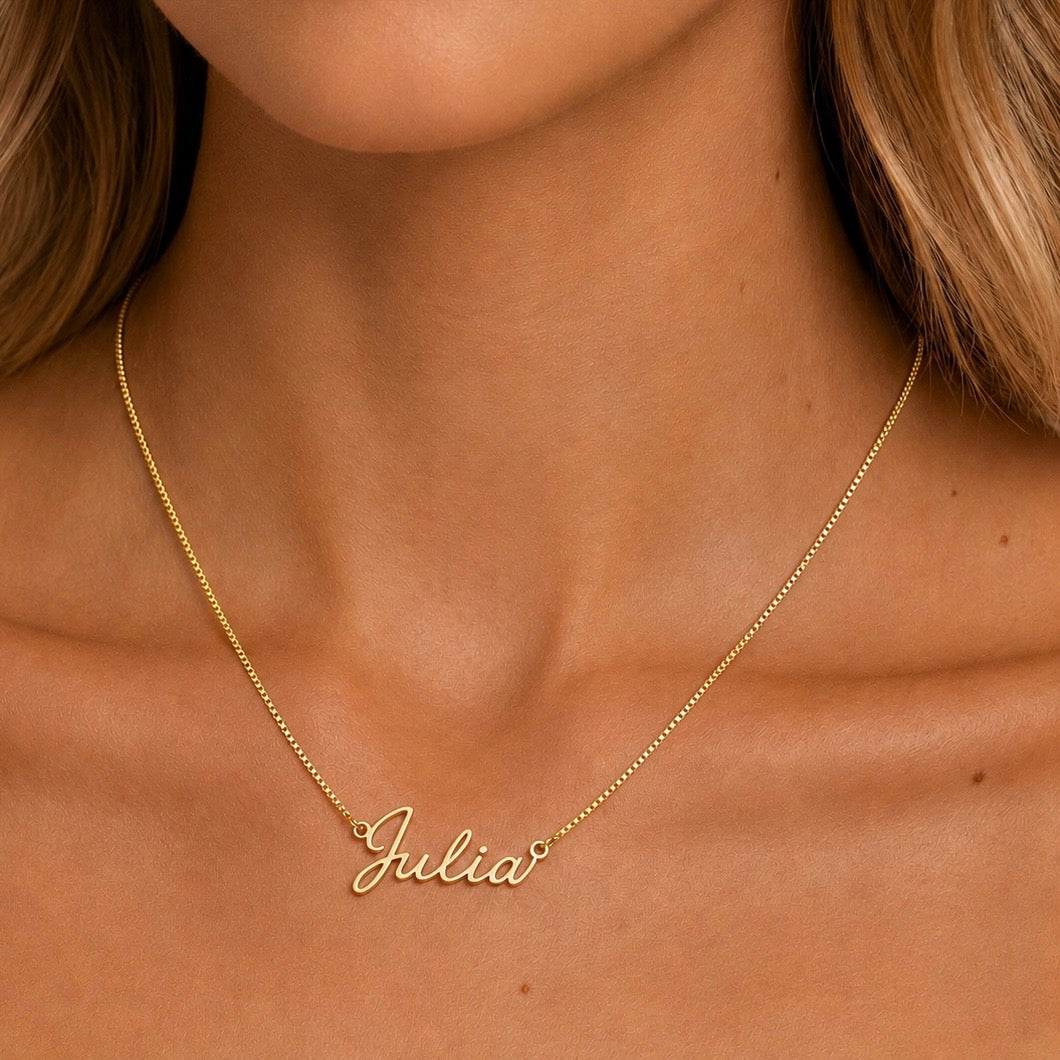 Fine Script Name Necklace Allyzure