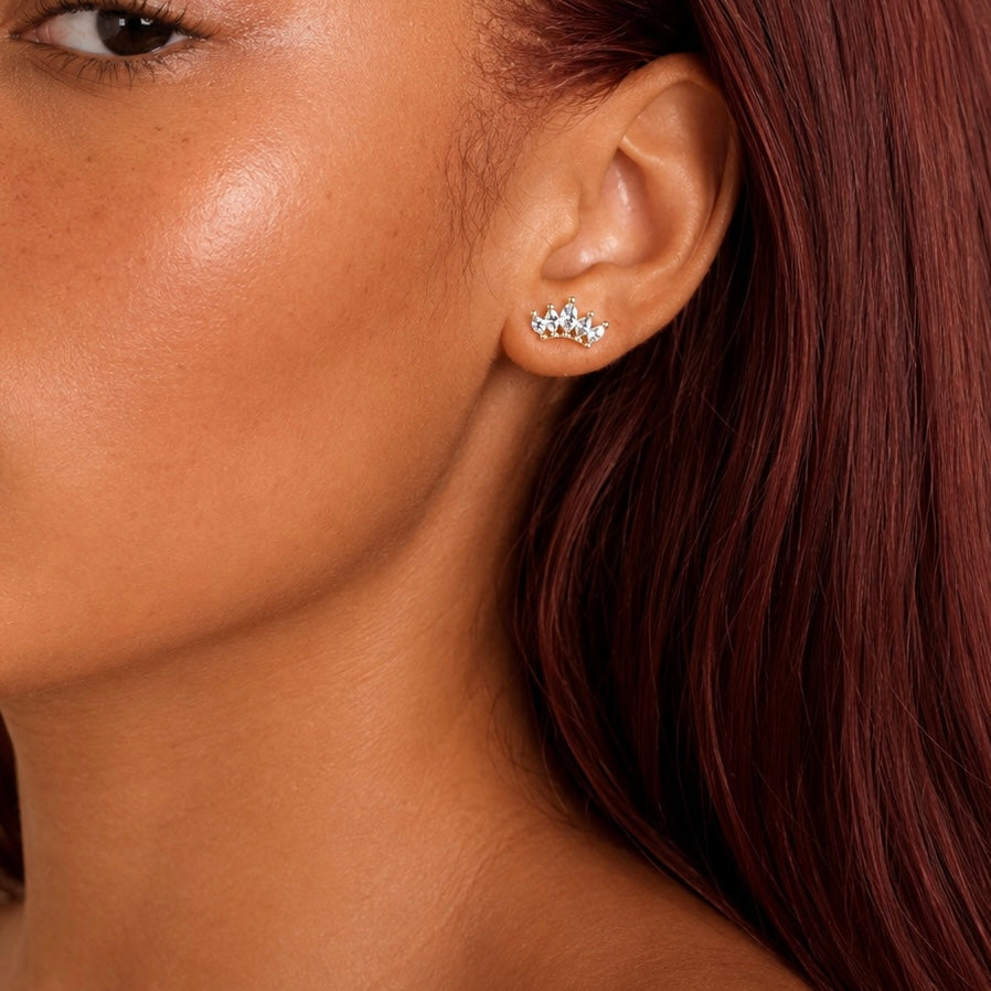 Crown Stud Earrings Allyzure