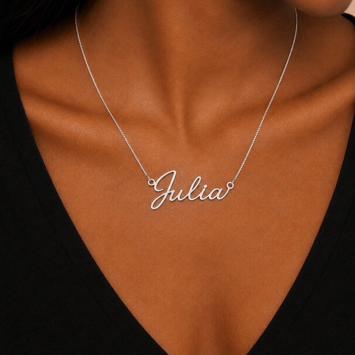 Fine Script Name Necklace Allyzure